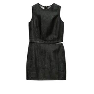 Zara Black Mini Dress Crew Neck Sleeveless with cutout. (Size XS). Worn once.